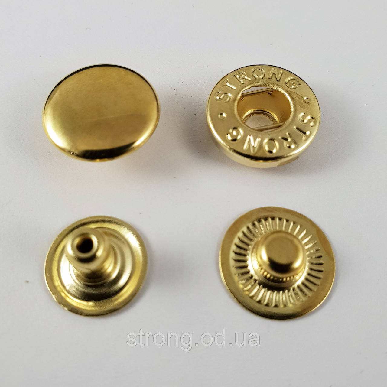 Кнопка альфа 12,5 мм Золото (50 шт.)