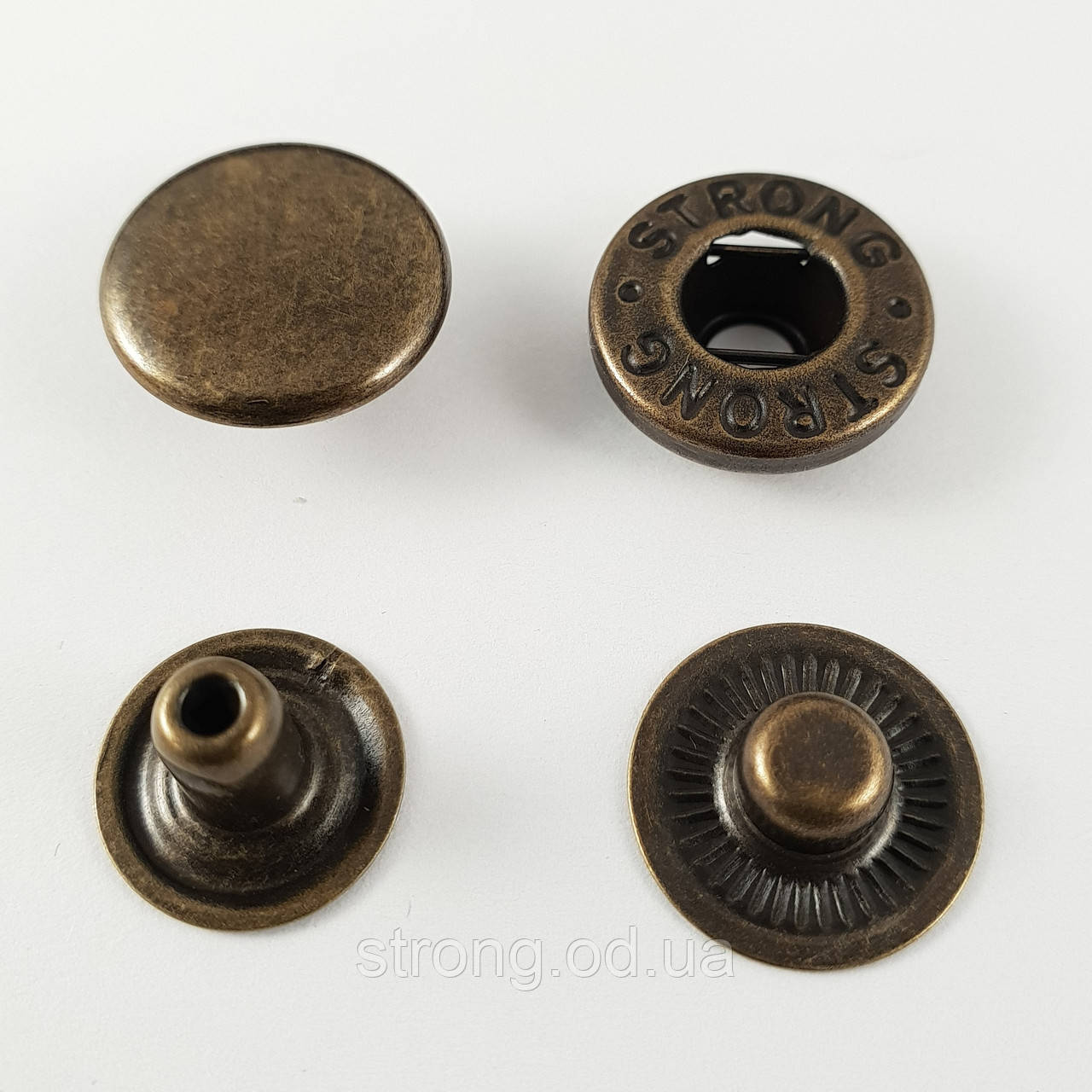 Кнопка АЛЬФА — 15 мм Антик (50 шт.), фото 1