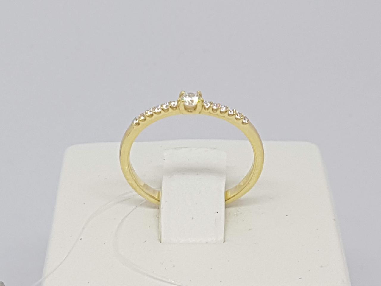 Золоте кільце з фіанітами. К00858Ж 16