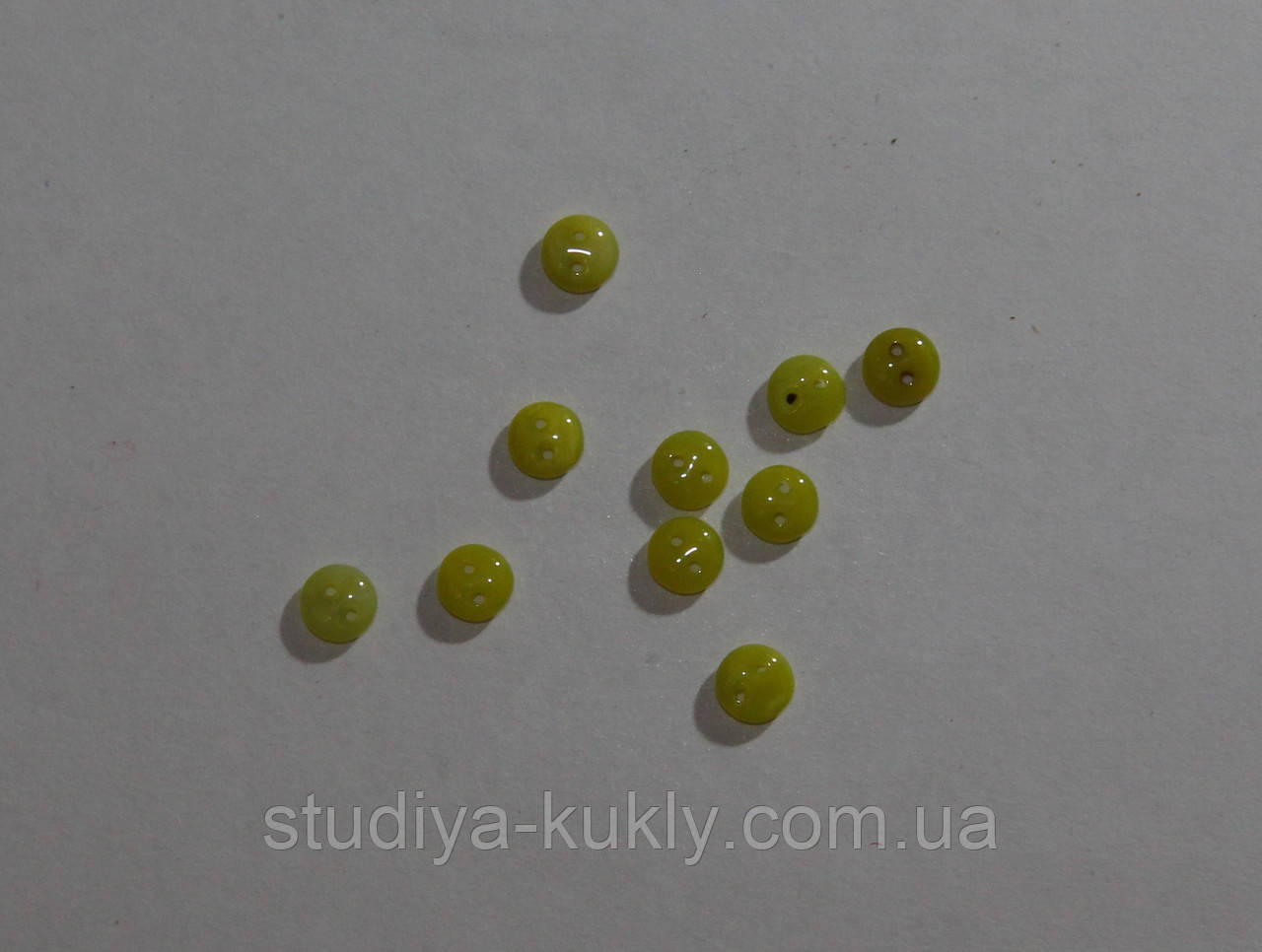Гудзик для ляльок мікро, скло, 5-6 мм, № 1ст, фото 1