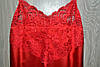 Пеньюар з ажуром стрейч атлас S (42-44) червоний (6598), фото 2