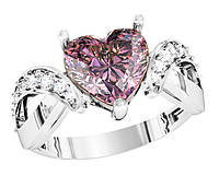 Кольцо женское серебряное Сердце