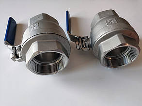 Кран кульовий нержавіючий AISI 304 ду 50 (2")