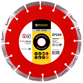 Круг алмазний відрізний 1A1RSS/C3-H 230x2,8/1,8x10x22,23-16 L Baumesser Ziegelstein PRO