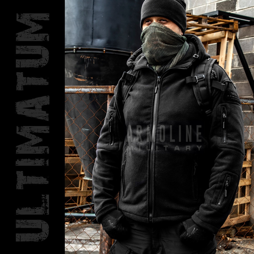 Толстовка тактична "ULTIMATUM" BLACK (Фліс)