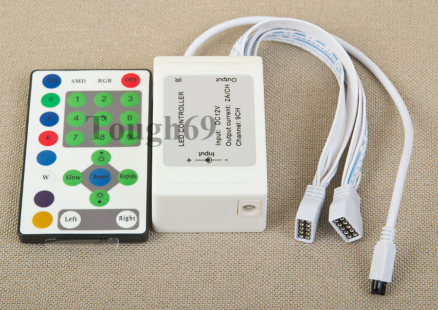 RGB контролер 12A IR RW 3LED 144W 12 V 27 кнопок 10pin для великої хвилі/Magic strip світлодіодної стрічки.