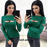 Кофта жіноча з вирізом на грудях і плечах, фото 6