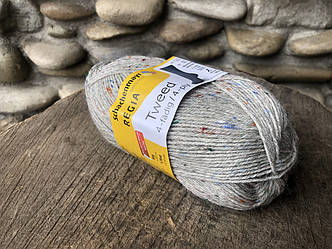 Одноколірна носкова пряжа Regia Tweed 4-ply 50 г.
