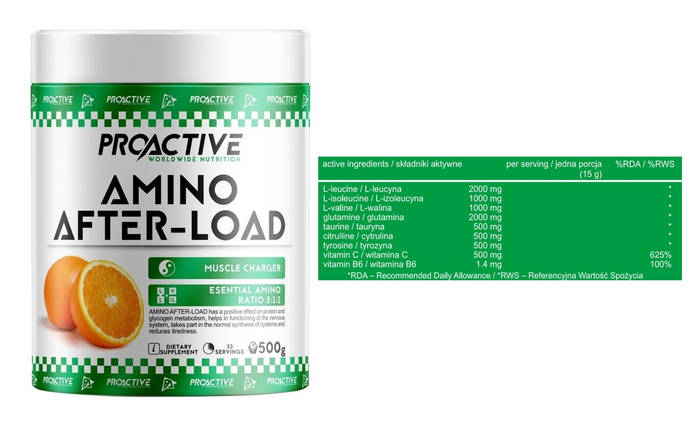 Амінокислоти ProActive Amino After-Load 500 г, фото 2
