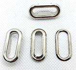 Люверс овальний 20 мм нікель (1000 шт./пач.), фото 4