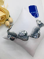 Срібний браслет Лист