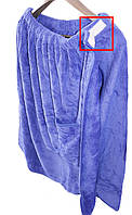 Сауна - Полотенце - Халат на липучке с полотенцем микрофибра 4 расцветки в упаковке (мужская)