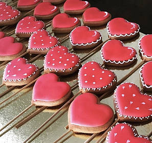 Прянички валентинки з побажаннями