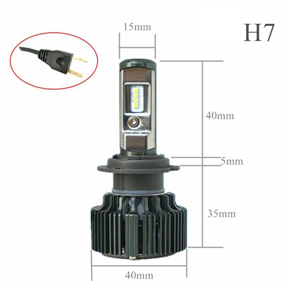 Комплект світлодіодних LED ламп T6-H7 Turbo LED, фото 1
