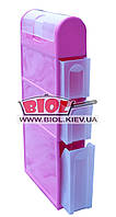 Комод пластиковий для ванної 4 ящики (3 висувних + 1 відкидний) 100х46х16,5 см рожевий Консенсус