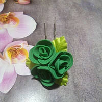 Шпилька"зеленые розы"