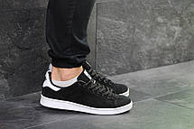 Кросівки чоловічі Adidas Stan Smith ,замшеві,чорні з білим 44р, фото 3