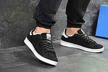 Кросівки чоловічі Adidas Stan Smith ,замшеві,чорні з білим 44р, фото 3