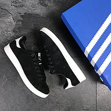 Кросівки чоловічі Adidas Stan Smith ,замшеві,чорні з білим 44р, фото 2