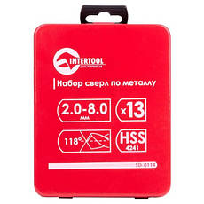 Набір свердел по металу HSS INTERTOOL SD-0114, фото 4