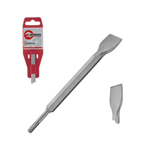Зубило для каменю SDS-Plus 25 мм, 400x17мм INTERTOOL SD-0441