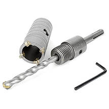 Комплект: свердло корончасте для бетону 32 мм+Перехідник SDS Plus 100 мм INTERTOOL SD-7032, фото 5