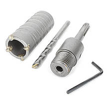 Комплект: свердло корончасте для бетону 32 мм+Перехідник SDS Plus 100 мм INTERTOOL SD-7032, фото 6