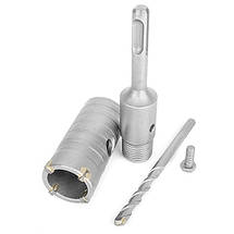 Комплект: свердло корончасте для бетону 36 мм+Перехідник SDS Plus 100 мм INTERTOOL SD-7036, фото 6