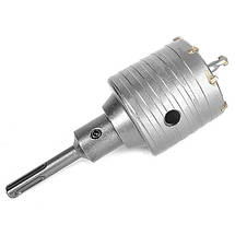 Комплект: свердло корончасте для бетону 65 мм+Перехідник SDS Plus 100 мм INTERTOOL SD-7065, фото 5