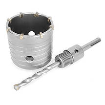 Комплект: свердло корончасте для бетону 65 мм+Перехідник SDS Plus 100 мм INTERTOOL SD-7065, фото 6