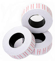 Етикет-стрічка біла однорядна 12*22 мм. пряма PM-1000