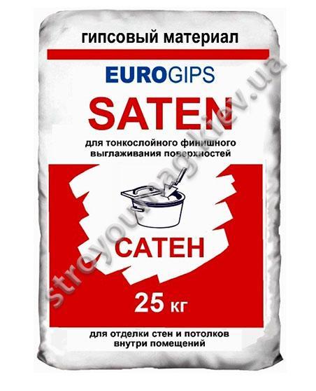 Сатенгіпс Євро (25 кг) Шпаклівка гіпсова Сатенгіпс