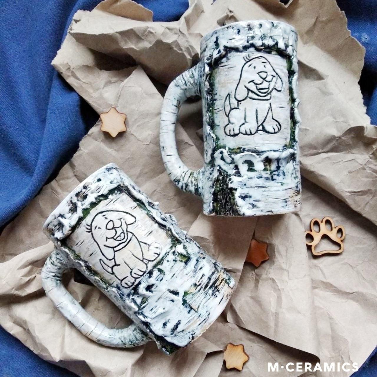 Керамическая чашка ручной работы "Друг"