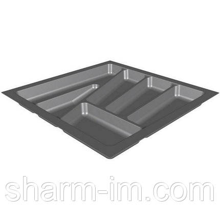 Лоток для столових приборів Verso 500 мм Сірий 430x430x42 мм, фото 2