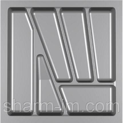 Лоток для столових приборів Verso 500 мм Сірий 430x430x42 мм