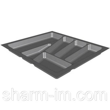 Лоток для столових приборів Verso 550 мм Сірий 480x430x42 мм, фото 2