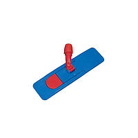 Держатель плоского мопа (флаундер) пластиковый магнитный, 40 см. (красный / синий)