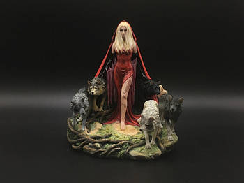 Колекційна статуетка Veronese Дівчина з вовками WU77048VA