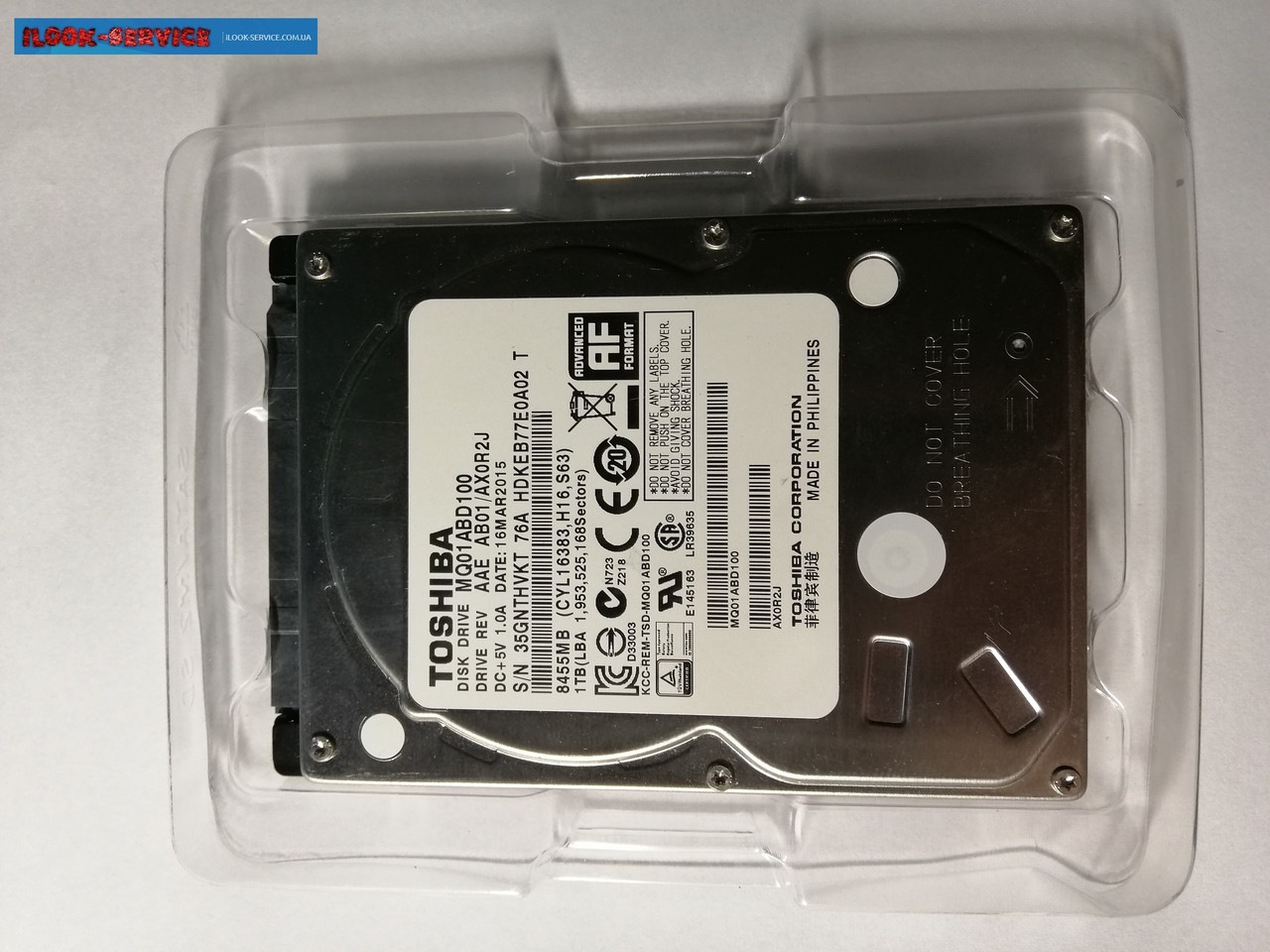 Жесткий диск Toshiba 1TB 5400rpm 8MB MQ01ABD100/PX1829E-1HJ0 2.5" SATAII