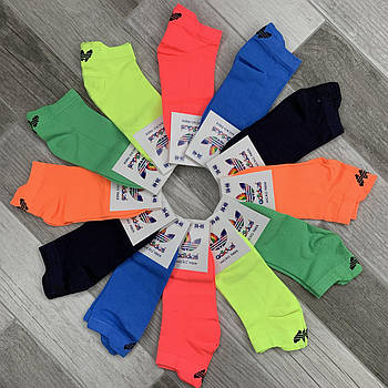 Шкарпетки жіночі спортивні мікрофібра Adidas, Туреччина, розмір 36-40, кольорове асорті, 03471