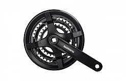 Шатун Shimano FC-TY301, TOURNEY, 170MM, зірки 42/34/24T, із захистом чорний