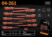 Набор отверток диэлектрических 9шт., 1000В, NEO 04-261