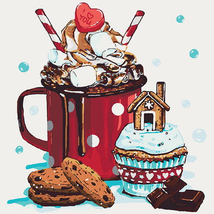 Кермо Картина за номерами (KHO5532) Смак дитинства, 40 х 40 см, Ідейка, фото 1