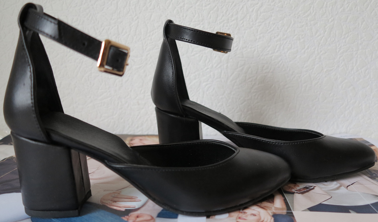 Комфортні туфлі Limoda з натуральної шкіри босоніжки на підборах 6 см дуже гарні кольори чорний