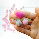 Кабошон хутряний серце міні, МОЛОЧНИЙ, 1.7х1.5 см, 1 шт, фото 3