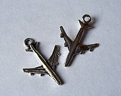 Підвіска металева. Літак 3D, 2х16х22 мм