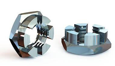 Гайка М8 прорізна і корончатая ГОСТ 5919-73, (аналог DIN 937)