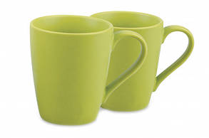 Набір із 2 кухлів "Lime Green" 12х8.5х10см/300 мл із кераміки Fissman
