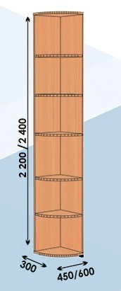 Консоль пряма 300*600*2400 венге (Алекса), фото 1