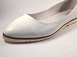 Білі шкіряні балетки жіноче взуття Gracia Alba by Rosso Avangard колір "Старс", фото 7